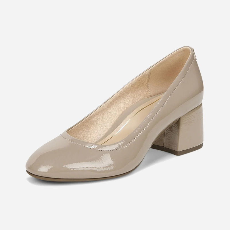 Carmel Taupe Crinkle Patent